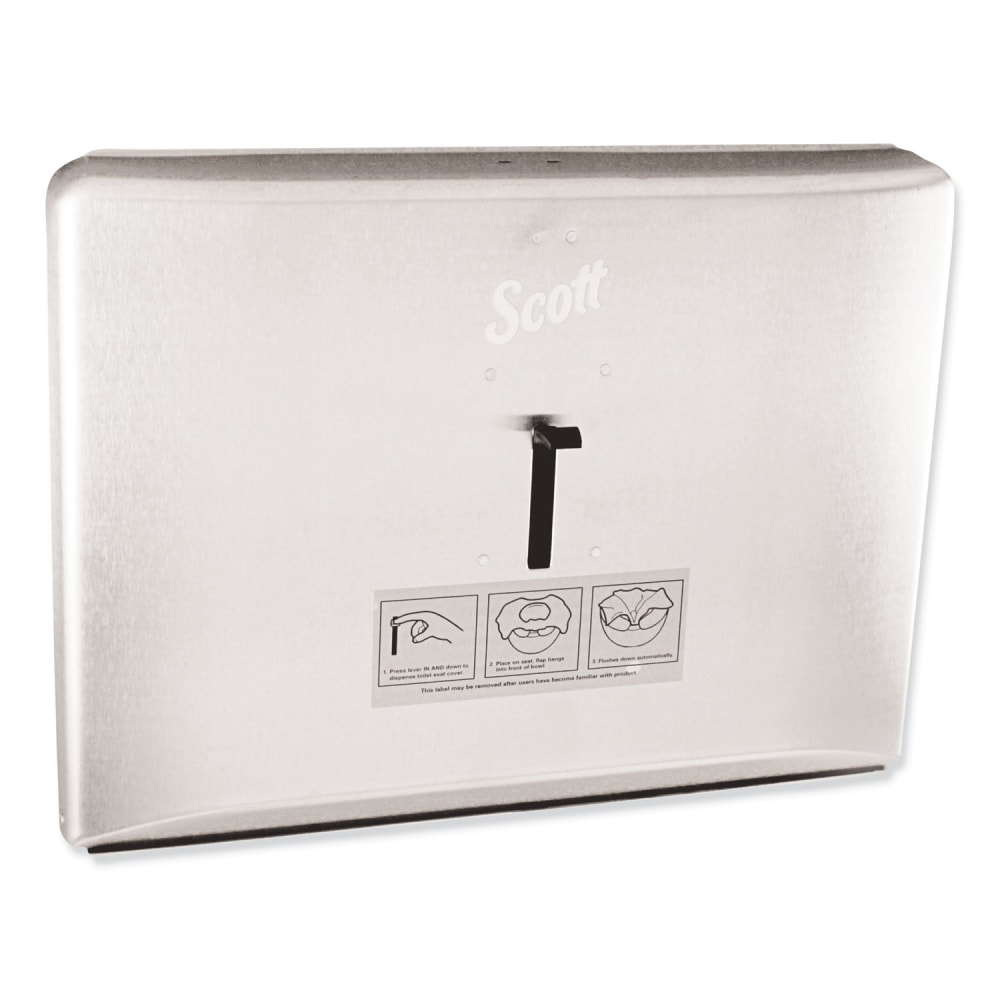 Scott Personal Seat Cover Dispenser, 16.6 x 2.5 x 12.3, Stainless Steel MPN:KCC 09512