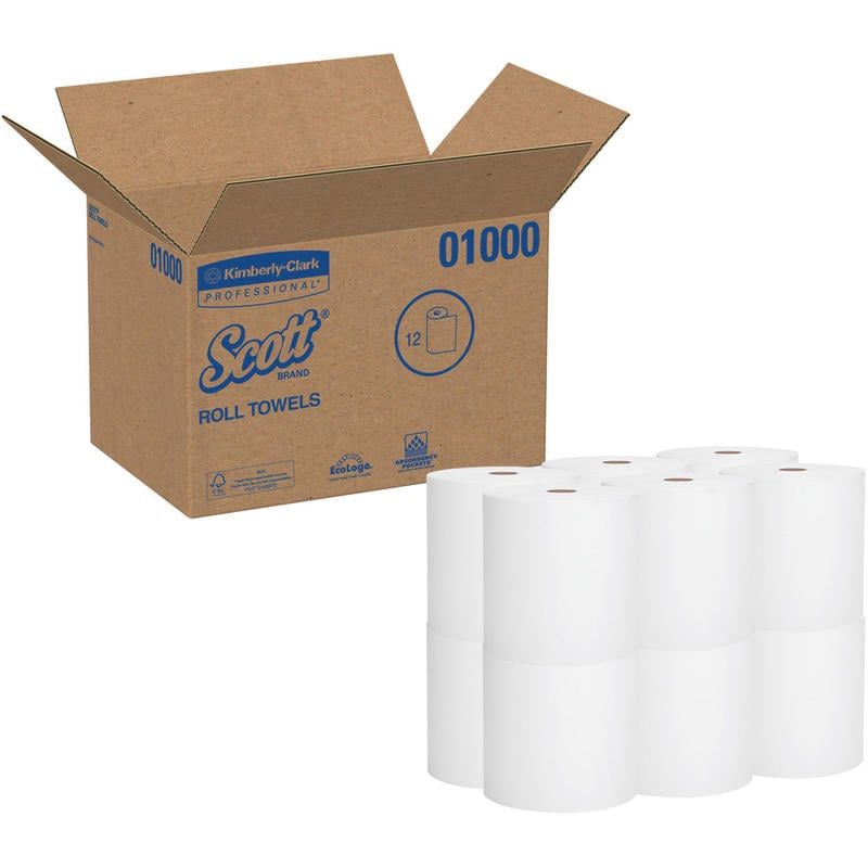 CASE/12 Scott High Capacity Hard Roll Towels MPN:01000