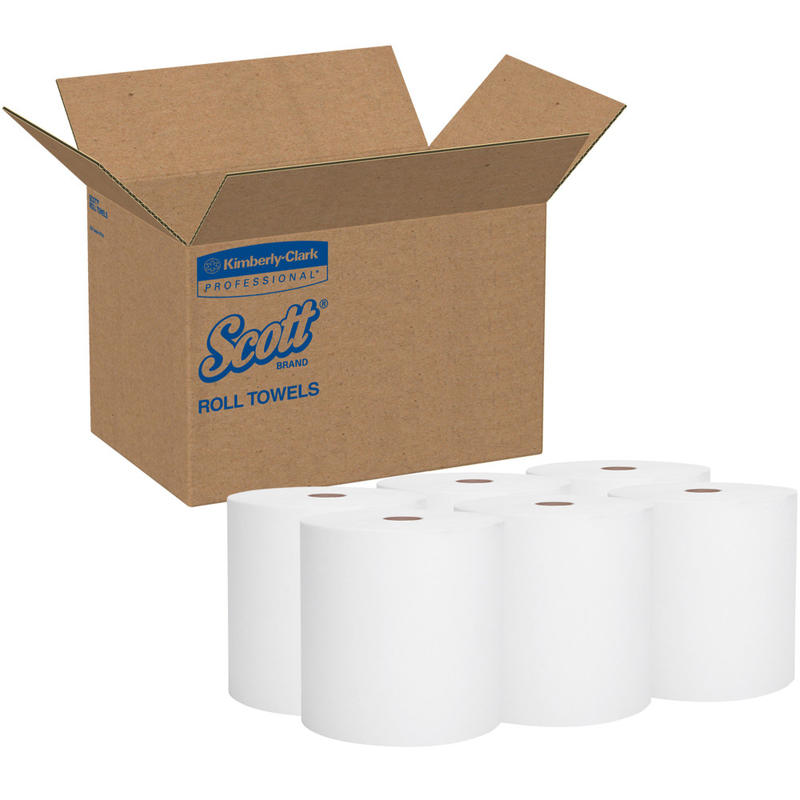 White Hard Roll Towel w/1.75