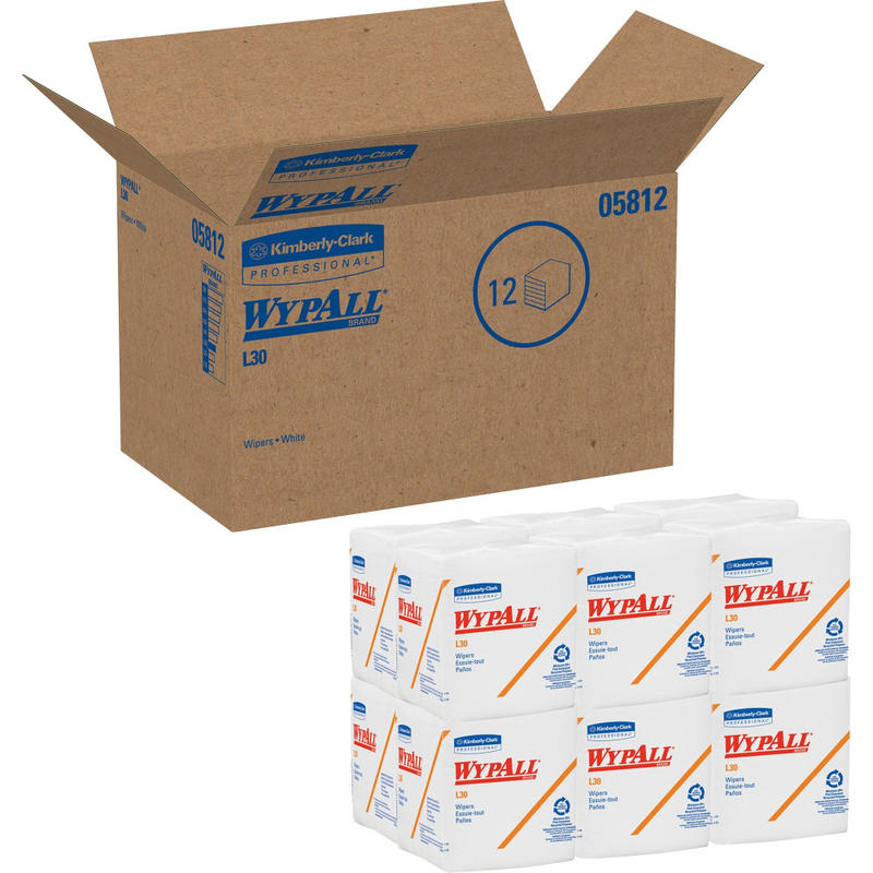 Wypall L30 Economizer Wipers Wht Q-Fold 12BX/Ca MPN:05812