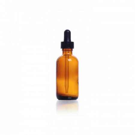 Amber Dropping Bottle, w/Plastic Dr, PK12 MPN:15040P-30