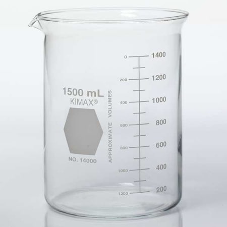 Beaker, Borosilicate Glass, Low Form, 400 mL / 13.53 fl oz Capacity, A Type I, 48 PK MPN:14000-400