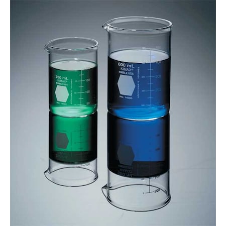 Beaker, Borosilicate Glass, Low Form, 600 mL / 20.28 fl oz Capacity, A Type II, 36 PK MPN:14005-600