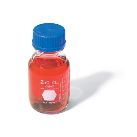 Media Bottle, Boro Glass, 138mm H, PK10 MPN:14395-250