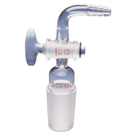 Adapter, Valved Inlet, Transparent, 24/40 MPN:185000-2440