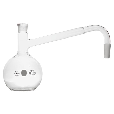 Distillation Flask, 1000mL, Glass, Clear MPN:21500G-1000