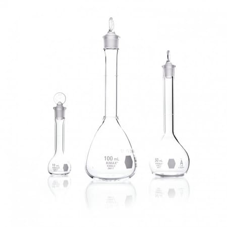 Volumetric Flask, Colorless, 225 mm H, PK12 MPN:28017-200
