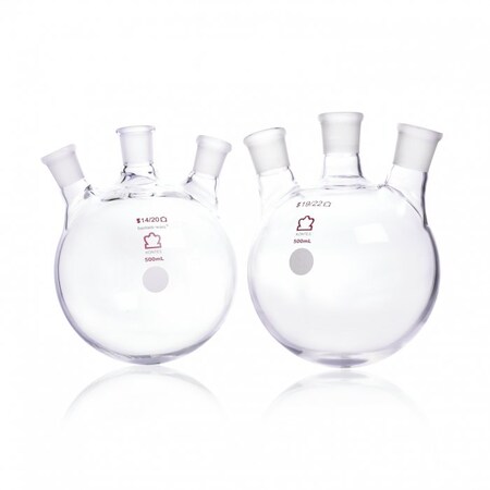 Angled Three Neck Round Bottom, 500mL MPN:295510-0500