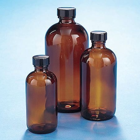Bottle, 112 mm H, Amber, 48 mm Dia, PK160 MPN:5120422C-24