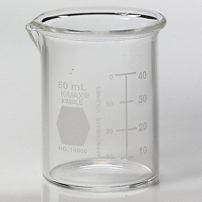 Beaker Low Form Glass 50mL PK48 MPN:14000-50