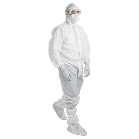 Coveralls, S, Wht, SMS, PK25 MPN:47681