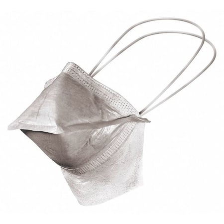 Cleanroom Mask, Dual, Non-Adjustable Strap, Metal Nose Clip, White, M, 300 PK MPN:62484