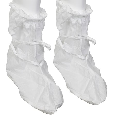 Disposable Boot Covers, SMS, White, Slip Resistant Sole: No, Universal MPN:88850