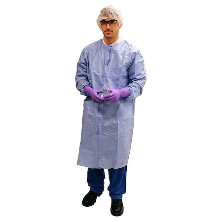 Kt A8 Lab Coat Blue Knitcuff 3XL-4XL 20 MPN:51905