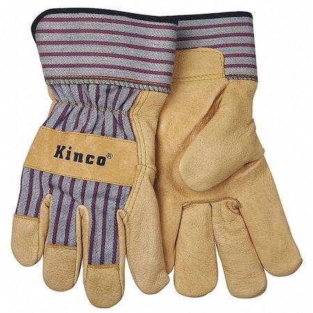 Leather Palm Glove, Keystone Thumb, Tan/Blue, L, 1 PR MPN:1917-L