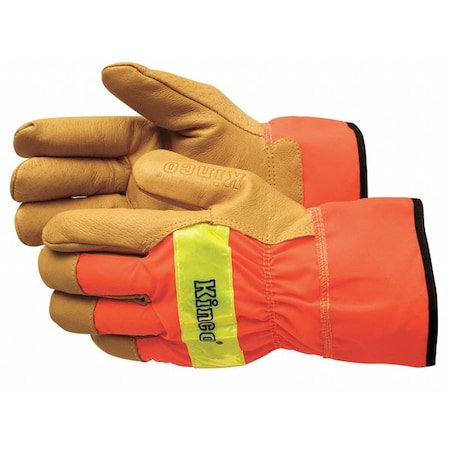 Leather Palm Gloves, Orange, 1 PR MPN:1918-L