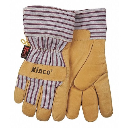 Cold Protection Gloves, Shirred Elastic Cuff, Keystone Thumb, Full Finger, Tan/Blue, L, 1 PR MPN:1927-L