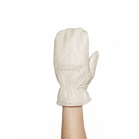 Leather Gloves, Shirred Wrist Cuff, White, L, 1 PR MPN:1930-L