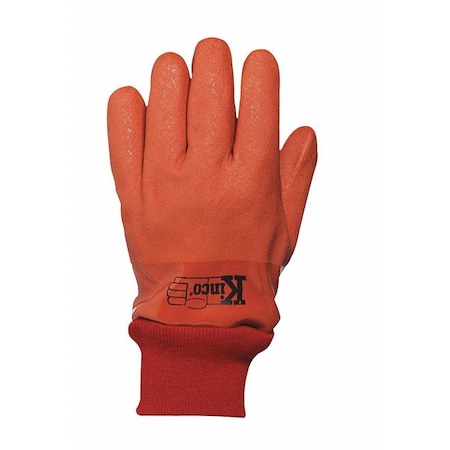 Chemical Resistant Gloves, PVC, 12 in L, 10.00 mil, Amber, L, 1 PR MPN:8170-L