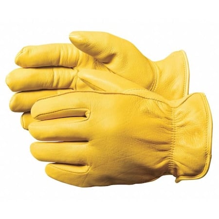 Cold Protection Gloves, Deerskin Leather Palm, Thermal Lining, Yellow, M MPN:90HK-M
