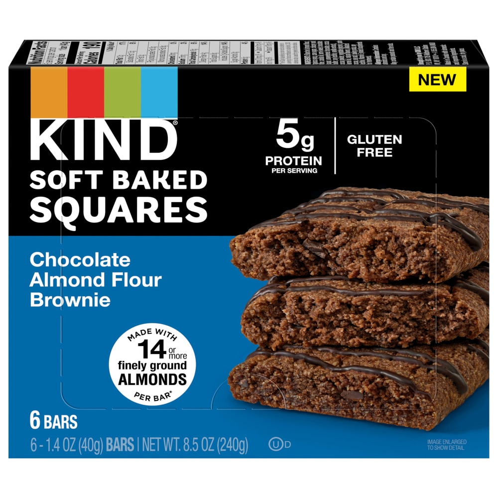 KIND Soft-Baked Squares, Chocolate Almond Flour Brownie Bars, 1.4 Oz, Total Qty 48 MPN:43241