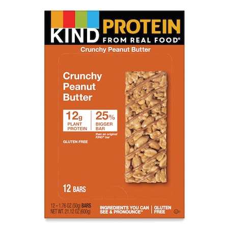 Protein Bars, Crunchy Peanut Butter, 1.76 oz, PK12 MPN:26026