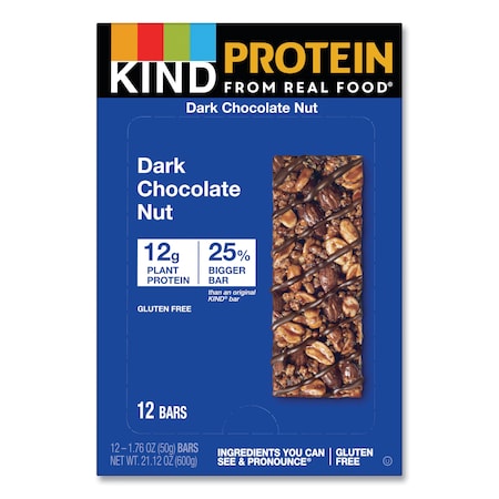 Protein Bars, Double Dark Chocolate, 1.76 oz, PK12 MPN:26036