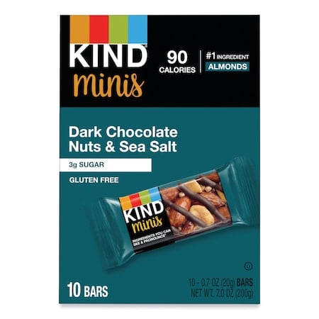 Minis, Dark Chocolate Nuts/Sea Salt, 0.7 oz, PK10 MPN:27959