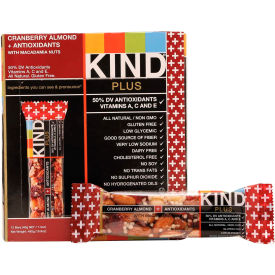 KIND® Plus Nutrition Boost Bar Cranberry Almond and Antioxidants 1.4 oz. 12/Box 17211