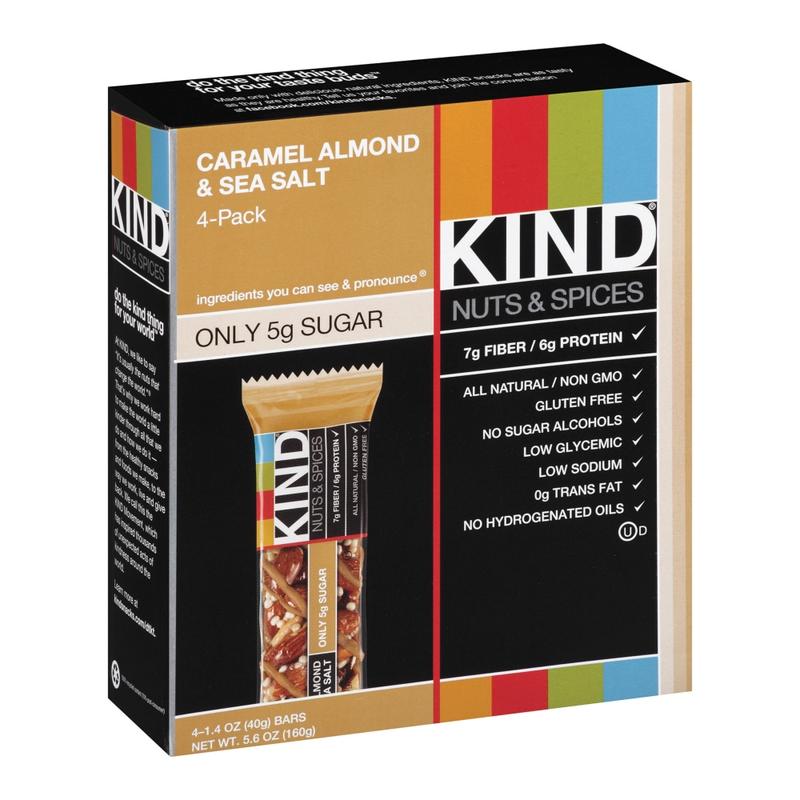 KIND Healthy Snack Bars, Sea Salt/Caramel/Almond, 1.4 Oz, Box Of 12 Bars (Min Order Qty 2) MPN:18533