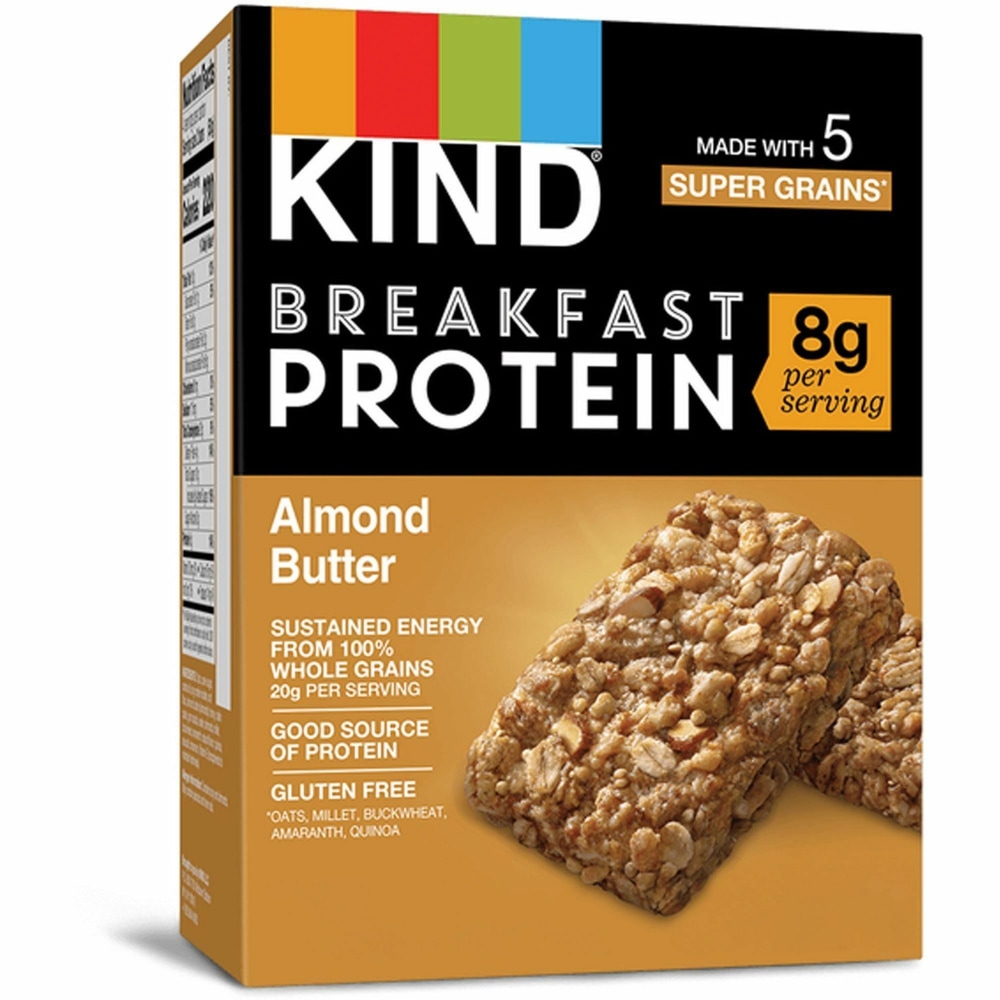 KIND Breakfast Protein Bars - Gluten-free, Dairy-free, Peanut-free, Low Sodium - Almond Butter - 1.76 oz - 6 / Box MPN:41935