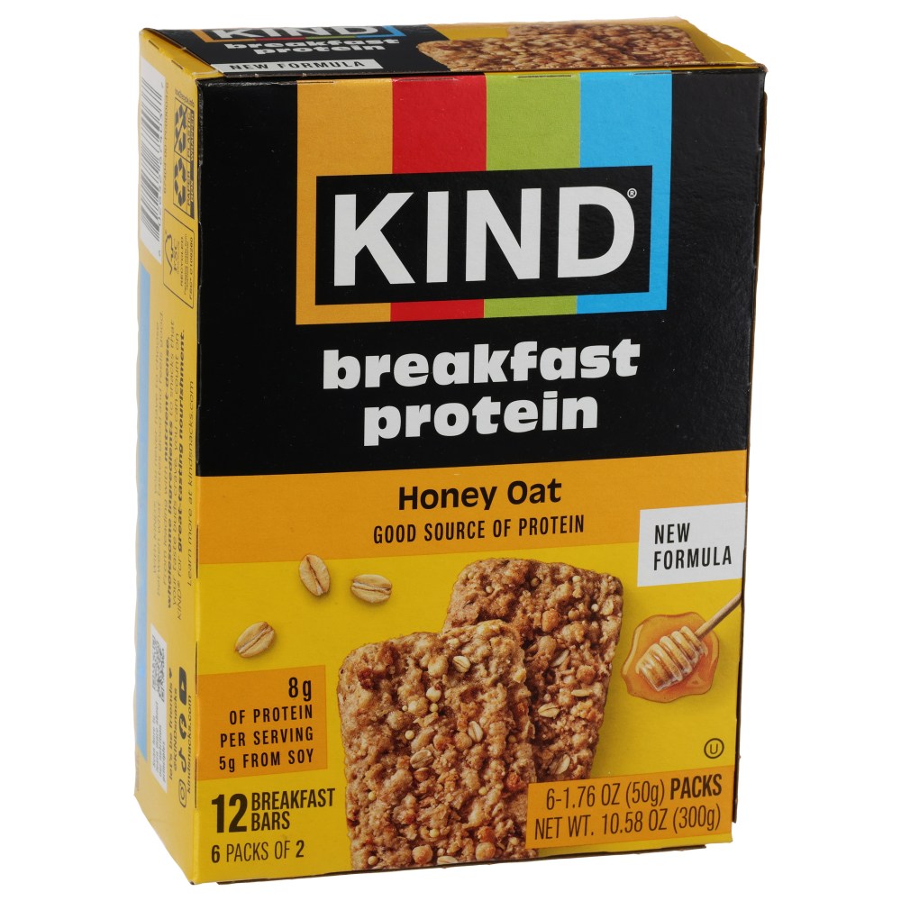 KIND Protein Snack Bars, Honey Oat, 1.76 Oz, Total Qty 30 MPN:67397