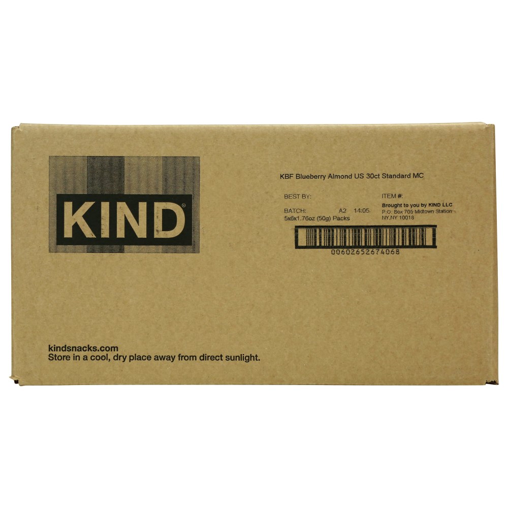KIND Protein Snack Bars, Blueberry Almond, 1.76 Oz, Total Qty 30 MPN:67406