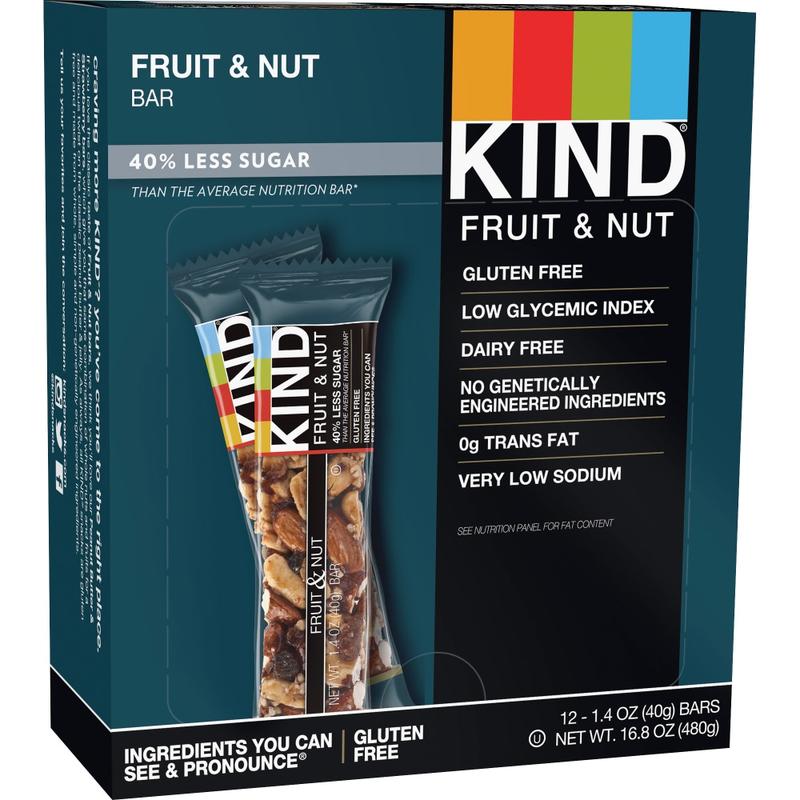 KIND Fruit & Nut Delight Bar, 1.4 Oz, Box Of 12 (Min Order Qty 3) MPN:PHW17824