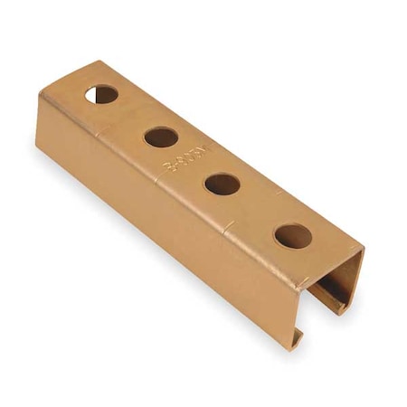 Single Channel Strut, Punched, Steel, Electroplated, 9/16 in Hole Size, Gold MPN:B 905 M 10