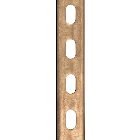 Single Channel Strut, Slotted, Steel, Electroplated, 9/16 in x 7/8 in Hole Size, Gold MPN:B 905HS 20
