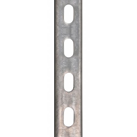 Single Channel Strut, Slotted, Steel, Electroplated, 9/16 in x 7/8 in Hole Size, Silver MPN:B 905HS 20 EG