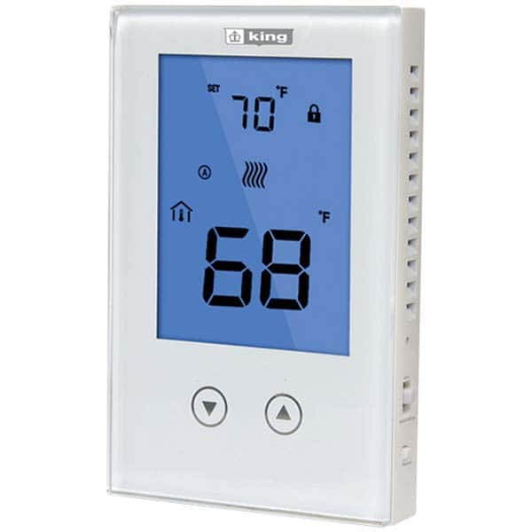 Thermostats, Thermostat Type: Line Voltage Wall Thermostat , Maximum Temperature: 95.0 , Minimum Temperature: 41.0 , Minimum Voltage: 120 V  MPN:K322E