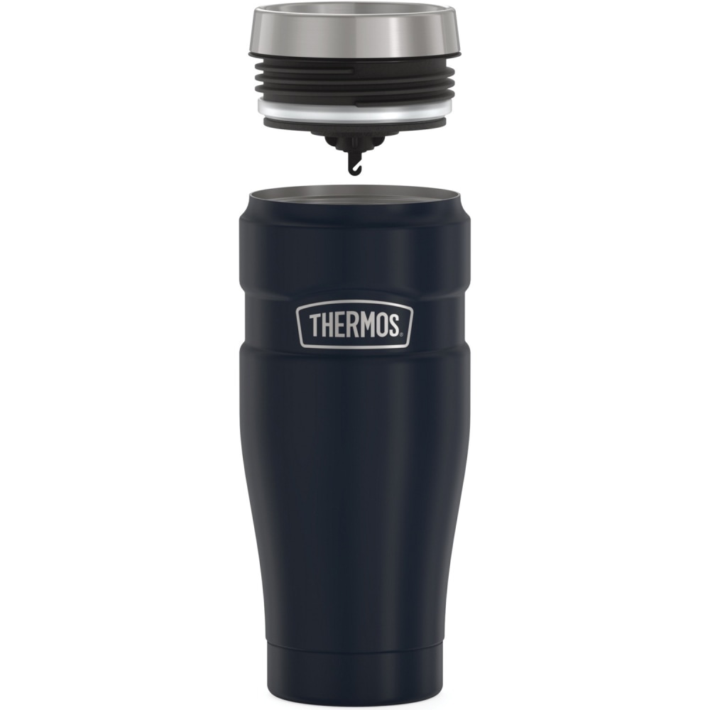 Thermos Stainless King Tumbler 16Oz - Coffee - Dishwasher Safe - 3.3in Diameter - Midnight Blue - Stainless Steel Body MPN:SK1005MDB4