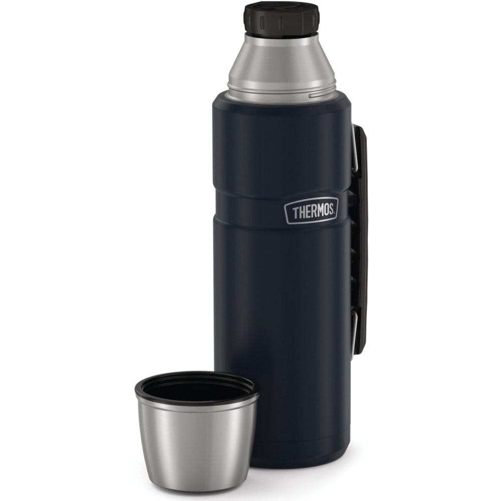 Thermos Stainless King Beverage Bottle 40Oz - 1.3 quart (1.2 L) - Vacuum - Midnight Blue, Blue, Matte Blue MPN:SK2010MDB4