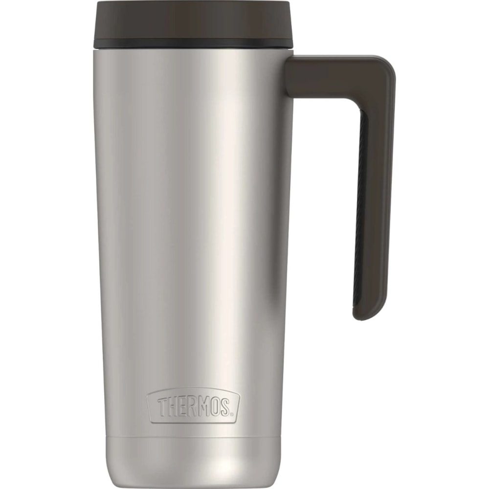 Thermos GUARDIAN Stainless Steel Mug 18oz - 18 fl oz - Slide Lid Closure - Matte Steel - Stainless Steel - Coffee, Cold Drink MPN:TS1309MS4