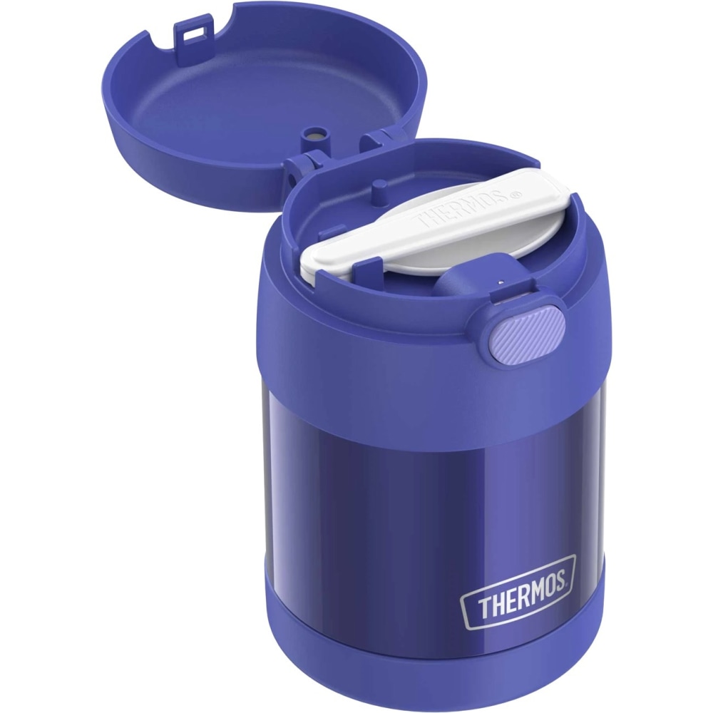 Thermos FUNtainer Stainless Steel Food Jar 10Oz - Food Storage - Dishwasher Safe - 3.7in Diameter - Purple - Stainless Steel Body MPN:F3100PU6