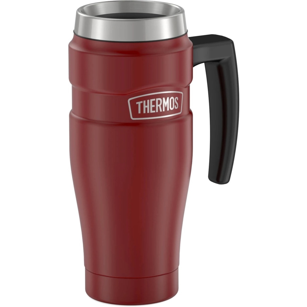 Thermos Stainless King Mug 16Oz - Dishwasher Safe - Rustic Red, Matte Red, Red - Stainless Steel Body MPN:SK1000MR4