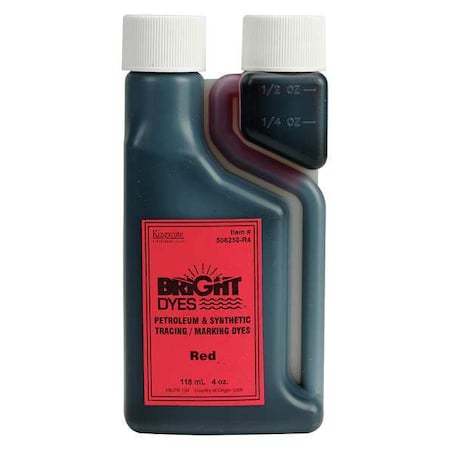 Dye Tracer Liquid, Liquid, Red, 4 oz MPN:506250-R4