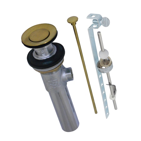 Brass, Bathroom Sink Drain, Pop-Up Drain with Overflow Hole MPN:KB1007SB