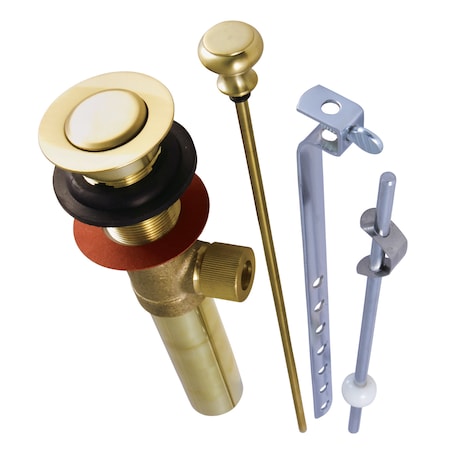 Brass, Bathroom Sink Drain, Pop-Up Drain with Overflow MPN:KB2007