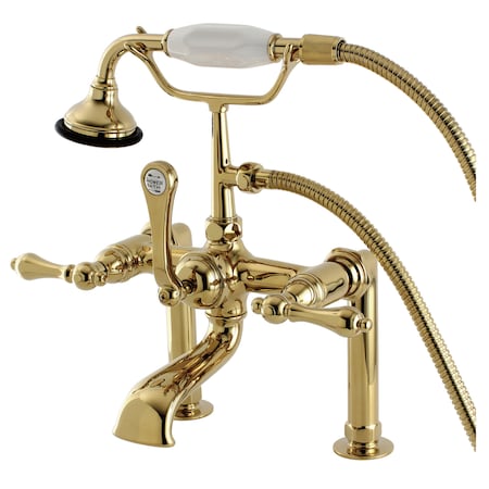 Deck-Mount Clawfoot Tub Faucet, Polished Brass, Deck Mount MPN:AE103T2