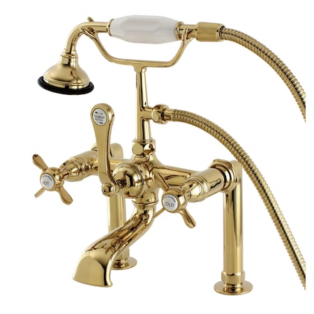 Deck-Mount Clawfoot Tub Faucet, Polished Brass, Deck Mount MPN:AE103T2BEX