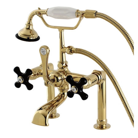 Deck-Mount Clawfoot Tub Faucet, Polished Brass, Deck Mount MPN:AE103T2PKX