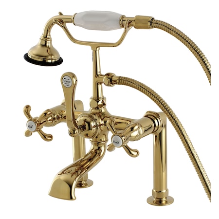 Deck-Mount Clawfoot Tub Faucet, Polished Brass, Deck Mount MPN:AE103T2TX